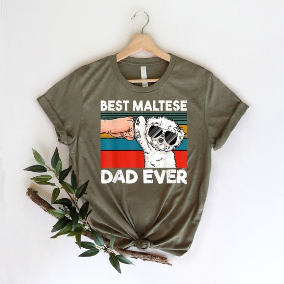 Dog Dad Gift, Best Dog Dad Ever, Funny Dog Dad Shirt, Men Dog T-Shirt - Picture 1 of 2